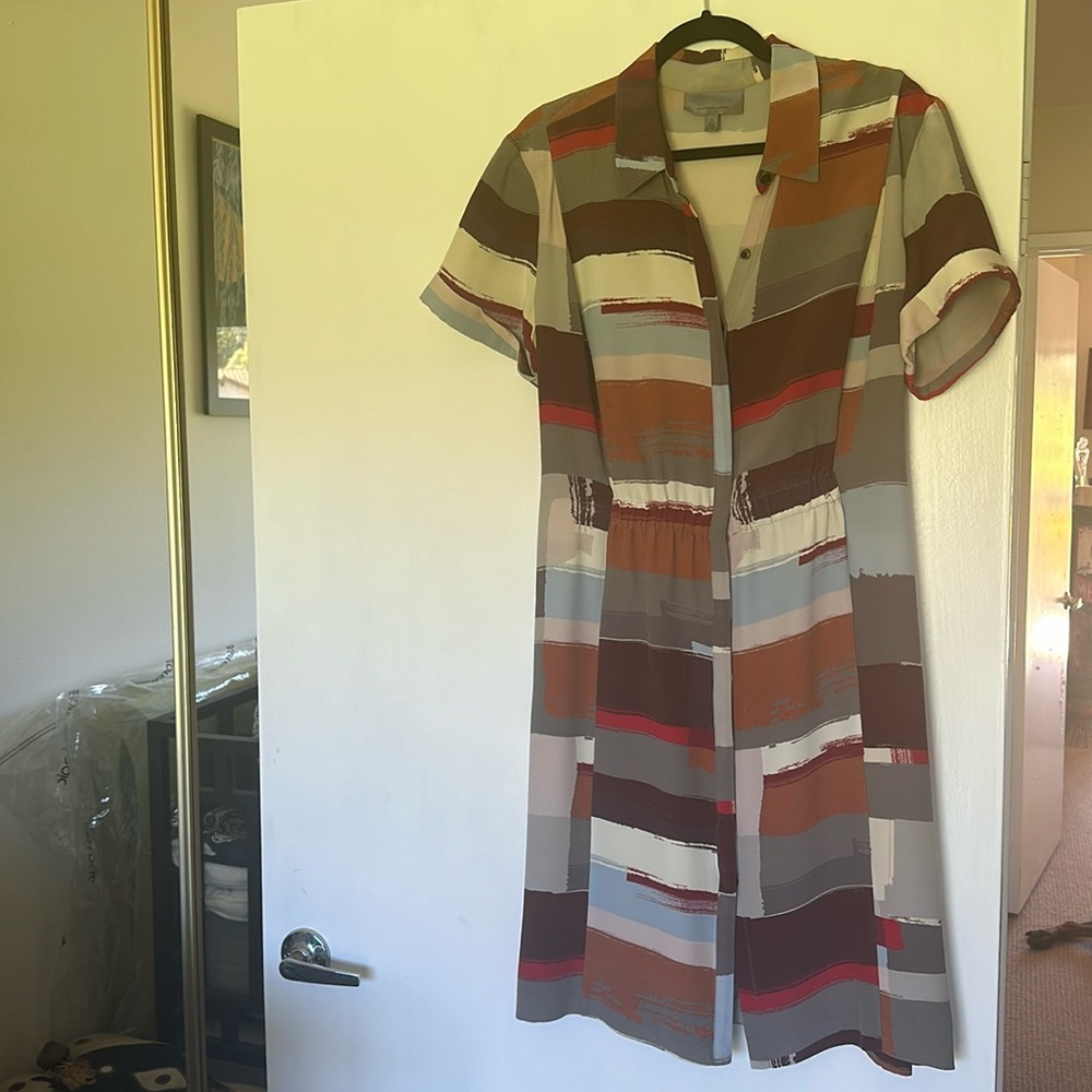 Classiques Entier Size 16 Button-Down Print Dress - image 1